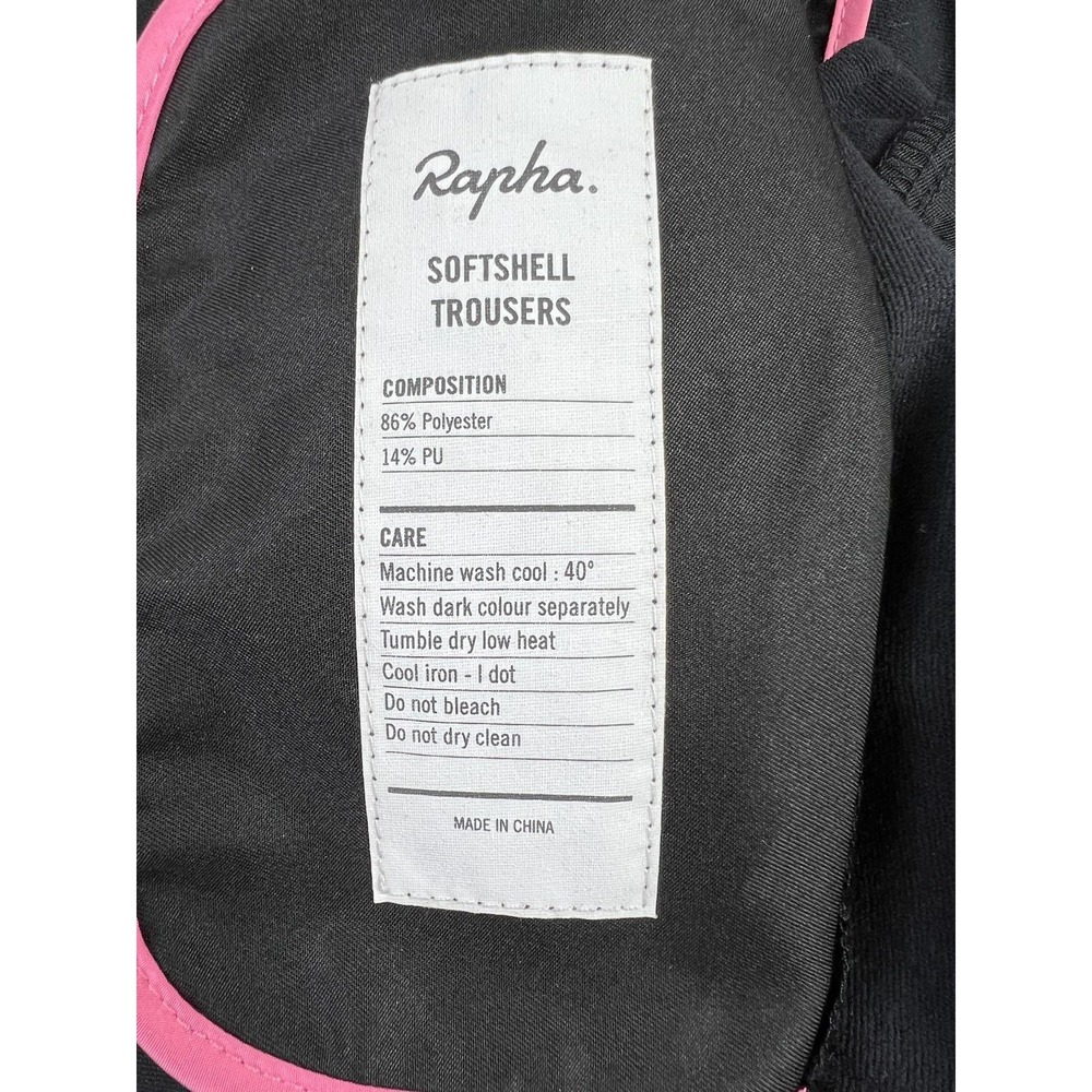 Rapha Softshell Trousers Mens 34x32 Black Winter Cycling Stretch Zip Pocket NEW - Picture 4 of 10